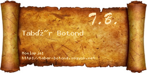 Tabár Botond névjegykártya