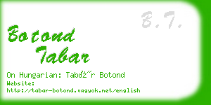 botond tabar business card